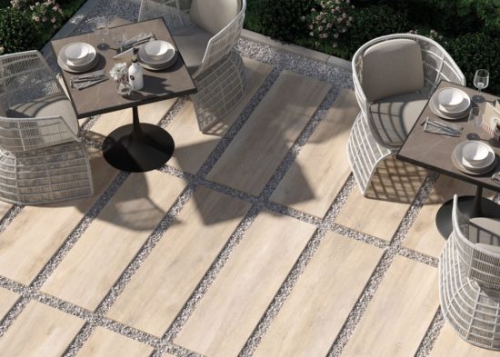 Greenwood beige - Carrelage extérieur forte épaisseur aux teintes douces de bois naturel